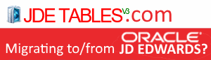 JDETables.com - the webs number one JD Edwards Table Definition reference